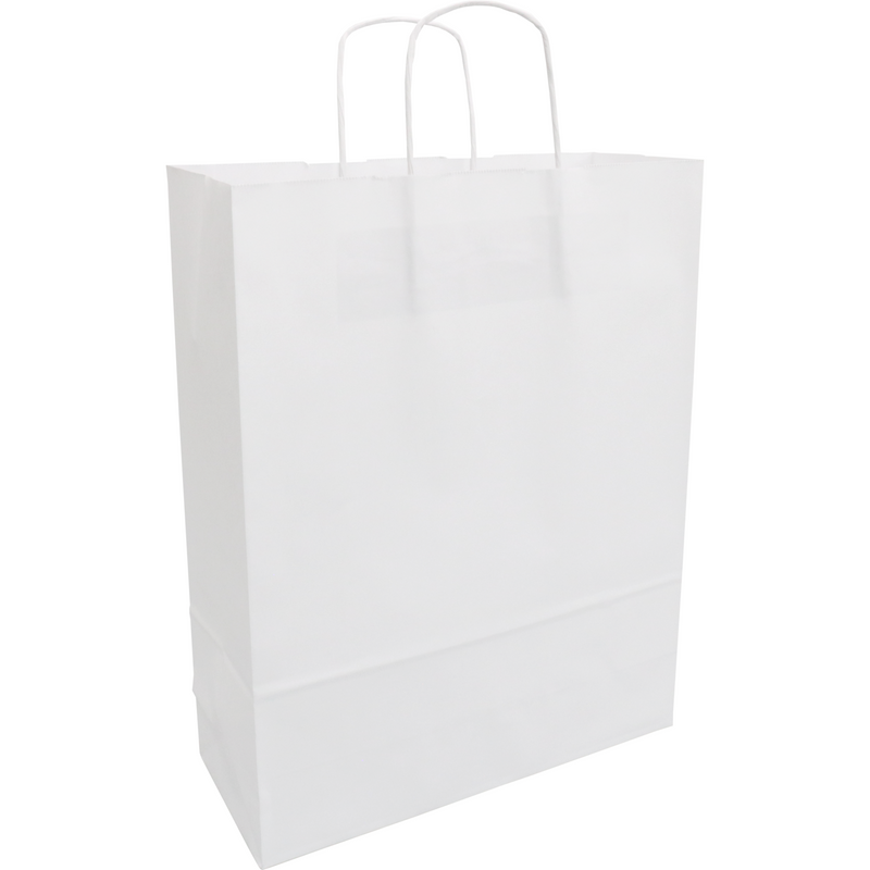 Klika - Papierbeutel mit Kordelzug 32x12x41cm 50 Stück weiß | 2 Stk