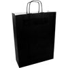 Klika - Tasche | Kraftpapier | gedrehte Papierschnur | 32x 12x41cm | Einkaufstasche | schwarz | 100 Stück