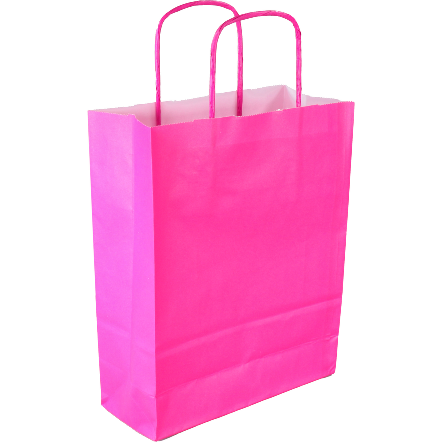 Klika - Tas | Kraftpapier verdrehte Papierkabel 18x 8x22cm | Tragetasche | Pink | 50 Stück