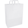 Klika - Tasche | Papier | flacher Griff | 32x 16x43cm | Einkaufstasche | weiß | 250 Stück