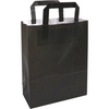 Klika - Tasche | Papier | flacher Griff | 22x 10x28cm | Einkaufstasche | schwarz | 250 Stück
