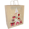 Klika -  Tas | Boom | Papier | gedraaid papieren koord | 32x 12x41cm | draagtas | bruin/rood/wit/zwart | 200 stuks