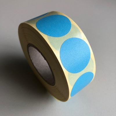 Klika - Etikett 35 mm rund blau 1000 Rolle 30 Stück