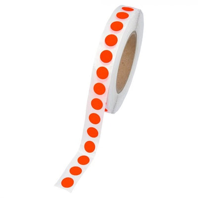 Klika -  Etiket 12 mm rond fluor rood 1000 rol