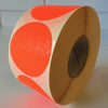 Klika - Etikett 50 mm rund Fluorrot 1000 Rolle 15 Stück