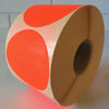 Klika - Etikett 100 mm rund Fluorrot 1000 Rolle 5 Stück