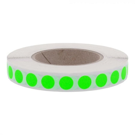 Klika -  Etiket 12 mm rond fluor groen 1000 rol