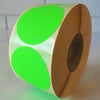 Klika - Etikett 65 mm rund fluorgrün 1000 Rolle 9 Stück