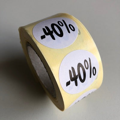 Klika - Etikett weiß 27mm -40% 500/Rolle 40 Stück