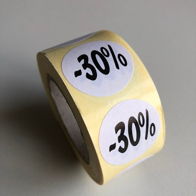 Klika - Etikett weiß 27mm -30% 500/Rolle 40 Stück
