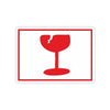 Klika -  Etiket wit/rood 98x71mm GLAS 500/rol