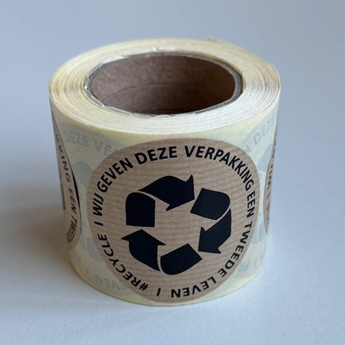 Klika - Etikett braun 60mm #RECYCLE 250 Stück 7 Stück