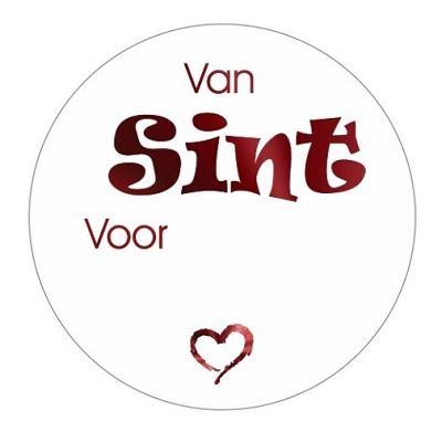 Klika -  Etiket Van Sint Voor 39mm wit/rood metal