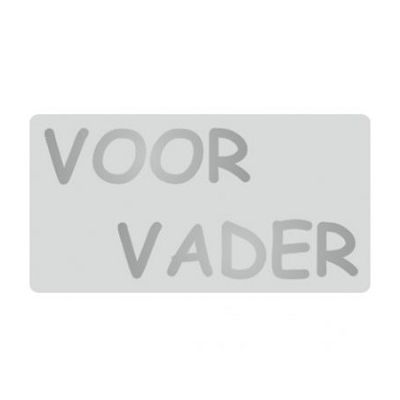 Klika -  Etiket Voor Vader zilver/zilver 40x21