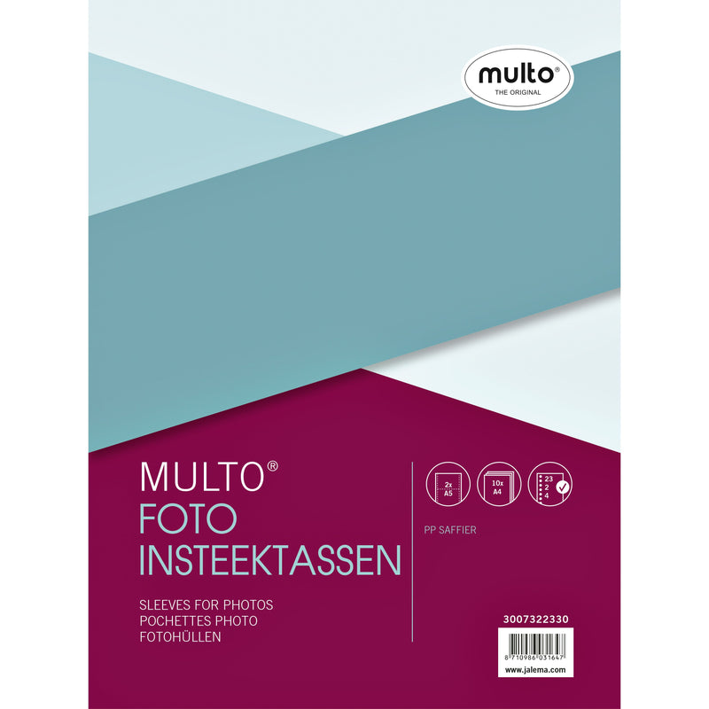 Multo - Fototasche A4 23r 2 Fächer 148x210mm PP matt 10St