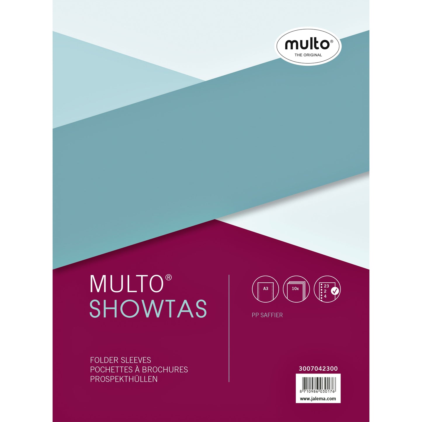 Multo - Showtasche A3 23-Loch PP 0,08mm quer 10 Stück