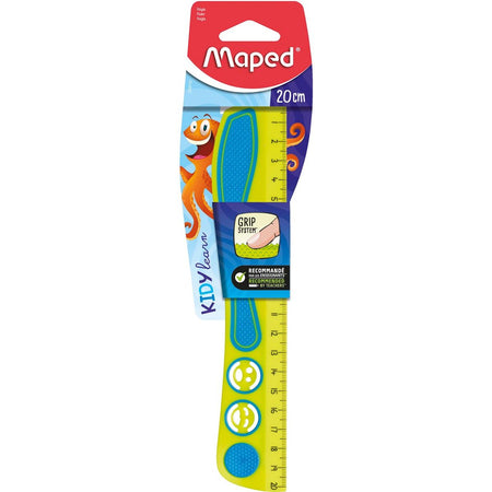Maped -  Lat Kidy'Grip 20 cm, geassorteerde kleuren, blister van 1 stuk
