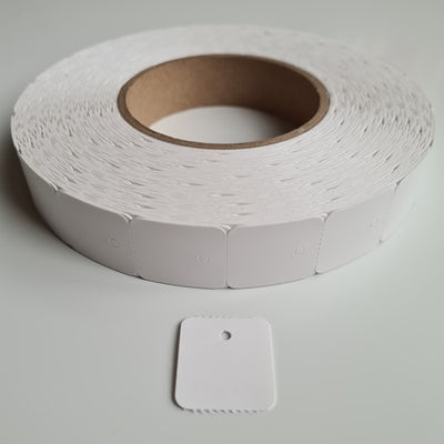 Klika - Hängeetikett auf Rolle 25x27 mm blanko 2000 Stk. 12 Stück