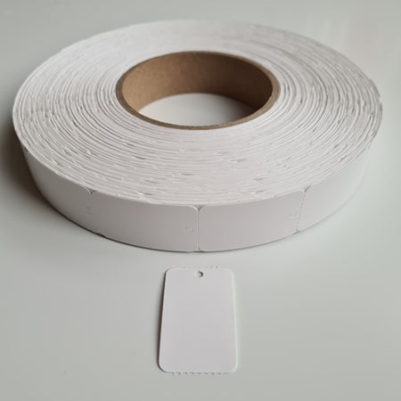 Klika – Hängeetikett auf Rolle 25 x 42 mm, blanko, 2000 Rl, 10 Stück
