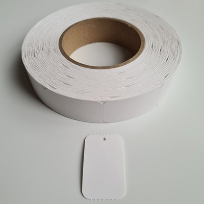 Klika – Hängeetiketten auf Rolle 30 x 50 mm, blanko, ohne Perforation, 10 Stück