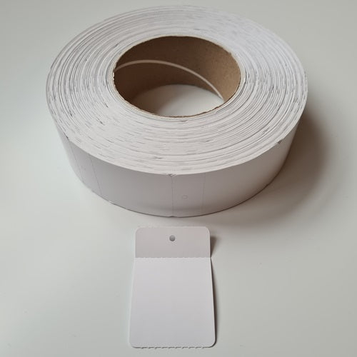 Klika - Hängeetikett auf Rolle 40x60mm blanko+perf1000 11 Stück