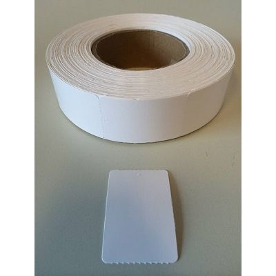 Klika - Hängeetiketten auf Rolle 40x60 mm weiß, ungelocht 11 Stück
