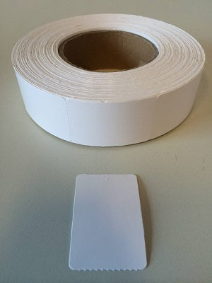 Klika - Hängeetiketten auf Rolle 40x60 mm weiß, ungelocht 11 Stück