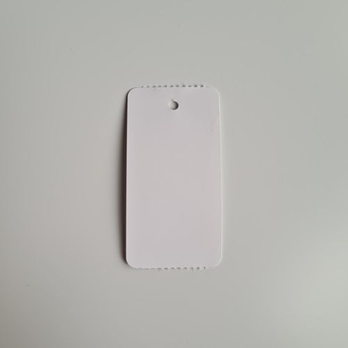 Klika - Hängeetikett auf Rolle 30x58 mm schmal 1000er Rolle 14 Stück