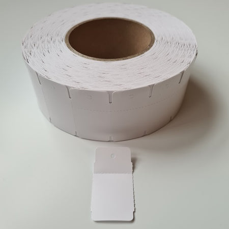 Klika - Hängeetikett auf Rolle 58x30 mm perf. weiß 2000 7 Stück