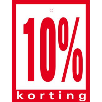 Klika -  Hangetiket 60x80 mm 10% korting 100 stuks