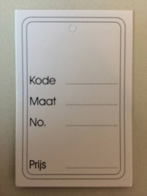 Klika – Hängeetiketten 40 x 60 mm, lose bedruckt, ohne Perforation, 9 Stück