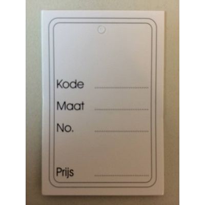 Klika – Hängeetiketten 40 x 60 mm, lose bedruckt, ohne Perforation, 9 Stück