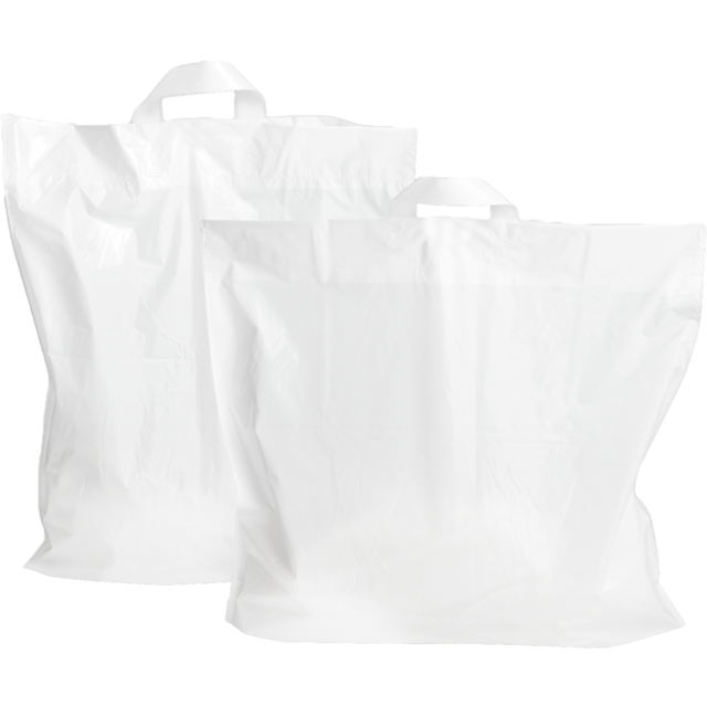 Klika - Tasche | LDPE | 55x5x50cm | Schlaufentragetasche | weiß | 250 Stück