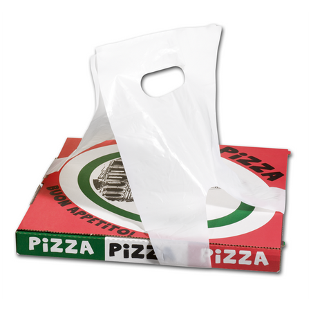 Klika - Tasche | HDPE | 20x110cm | Pizza-/Gebäckkartonträger | weiß | 1000 Stück