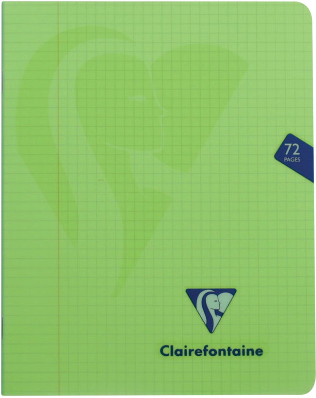 Clairefontaine – Mimesys-Notizbuch für ft A5, 72 Seiten, Einband aus PP, kariert 5 mm, verschiedene Farben