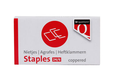 Quantore - Heftklammern 24/6 verkupfert | 5 Stück