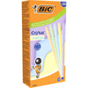 BIC -  balpen Cristal Medium pastel, doos van 20 stuks, assorti