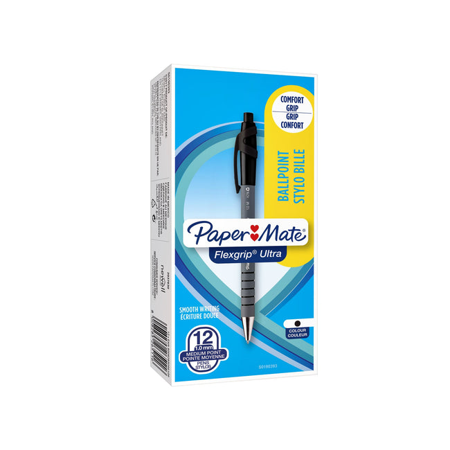 Paper Mate -  Balpen papermate flexgrip ultra m zwart