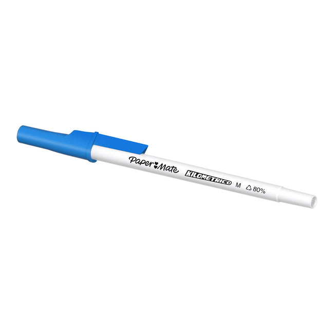 Paper Mate -  Balpen papermate kilometrico recycled m blauw