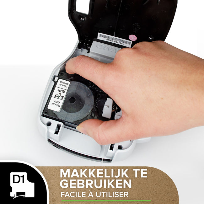 Dymo -  Labele  labelmanager d1 12mm zwart 20st