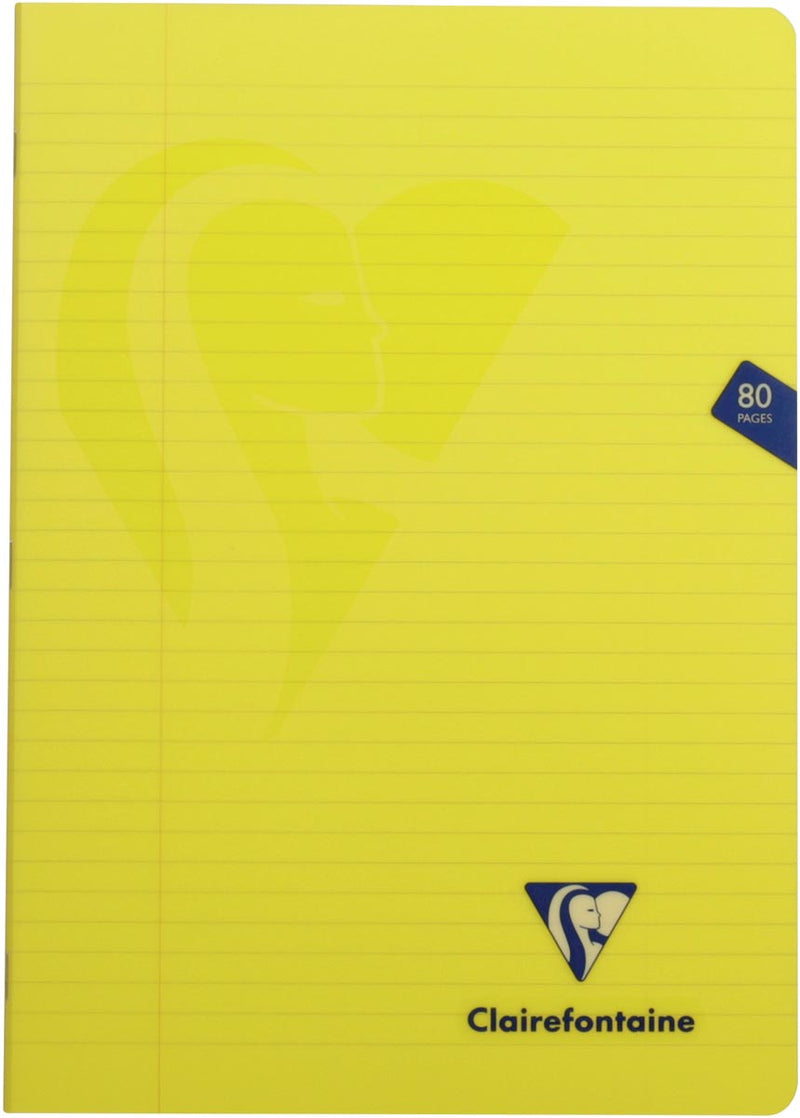 Clairefontaine – Mimesys-Notizbuch für ft A4, 80 Seiten, PP-Einband, liniert, verschiedene Farben