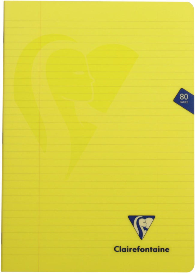Clairefontaine – Mimesys-Notizbuch für ft A4, 80 Seiten, PP-Einband, liniert, verschiedene Farben