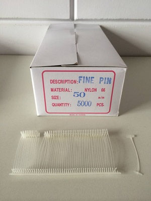 Klika - Nylon-Textilstifte 50 mm fein 5.000 Stück 12 Stück