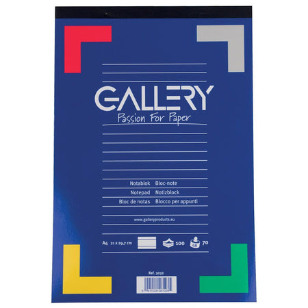 Galerie – Schreibblock, ft A4, liniert, Block mit 100 Blatt