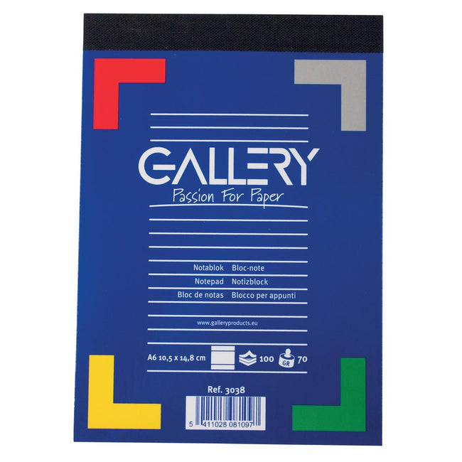 Galerie – Notizblock, ft A6, liniert, Block mit 100 Blatt