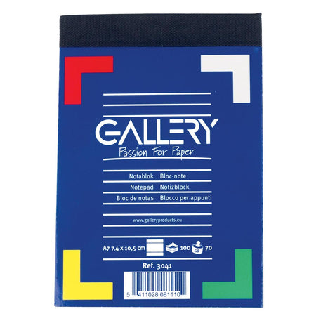 Galerie – Notizblock, ft A7, liniert, Block mit 100 Blatt