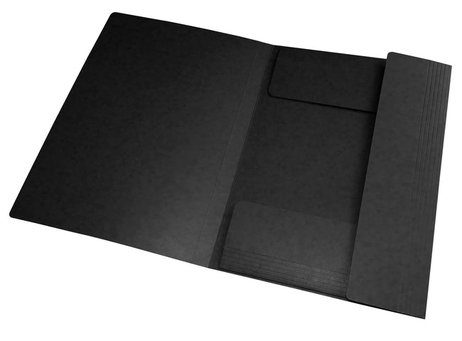 Oxford -  Elastomap  top file a3 3 kleppen 390gr zwart | 10 stuks