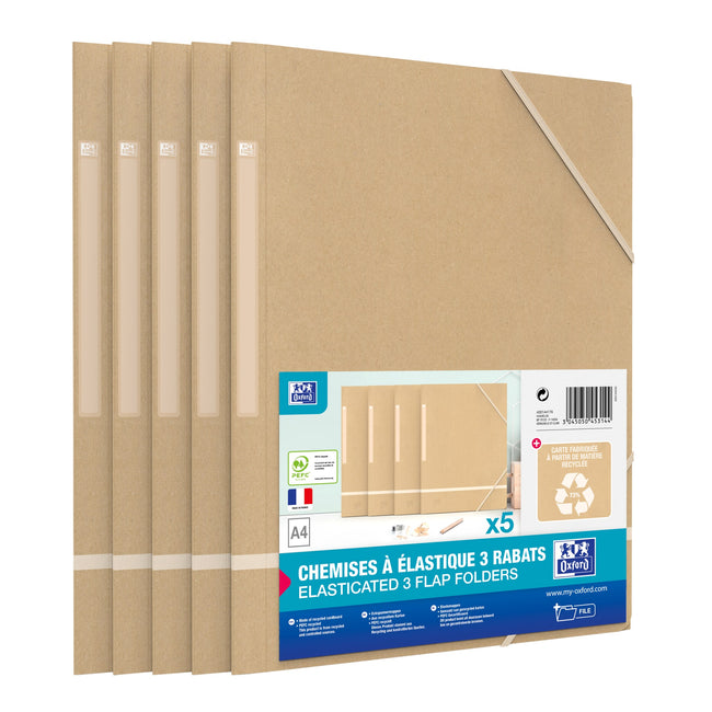 Oxford -  elastomap a4 karton pak 5 | 4 stuks