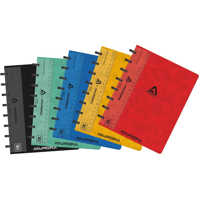 Quantore - Schulheft Classic A5 Raute 5x5mm 144 Seiten 90gr sortiert
