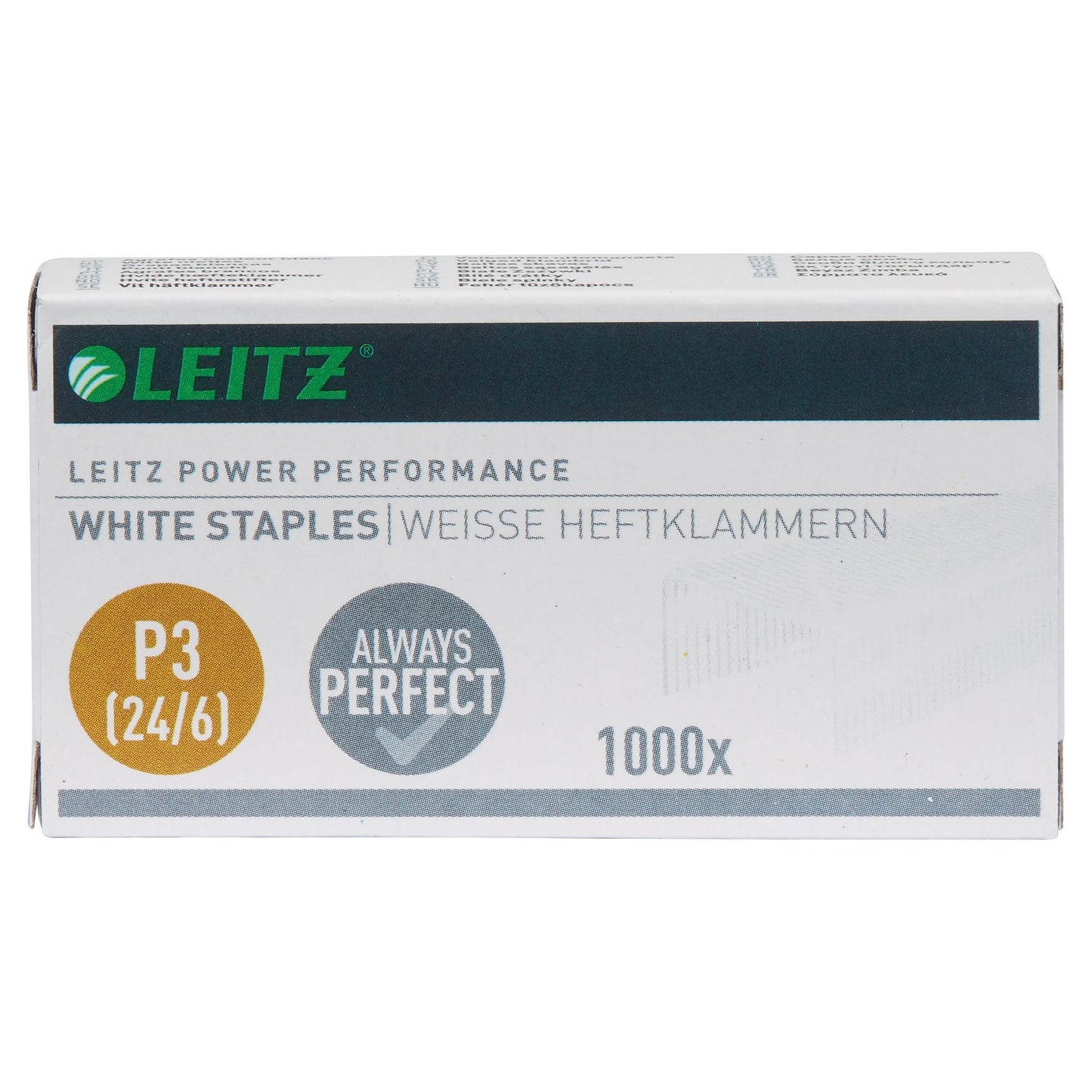 Leitz - Heftklammern P3 24/6 weiß 1000 Stück